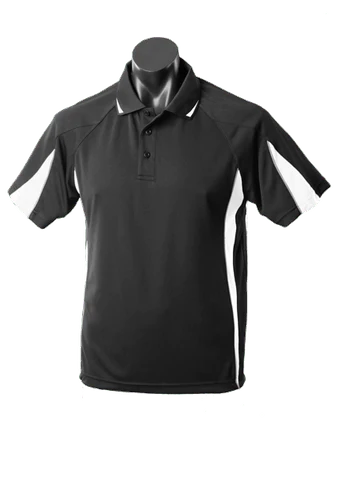 Aussie Pacific Men's Eureka Polo Shirt 1304 Casual Wear Aussie Pacific Black/White/Ashe S 